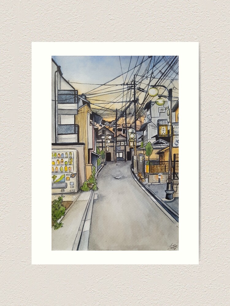 Japanese Street Art Print By Laurapemart Redbubble