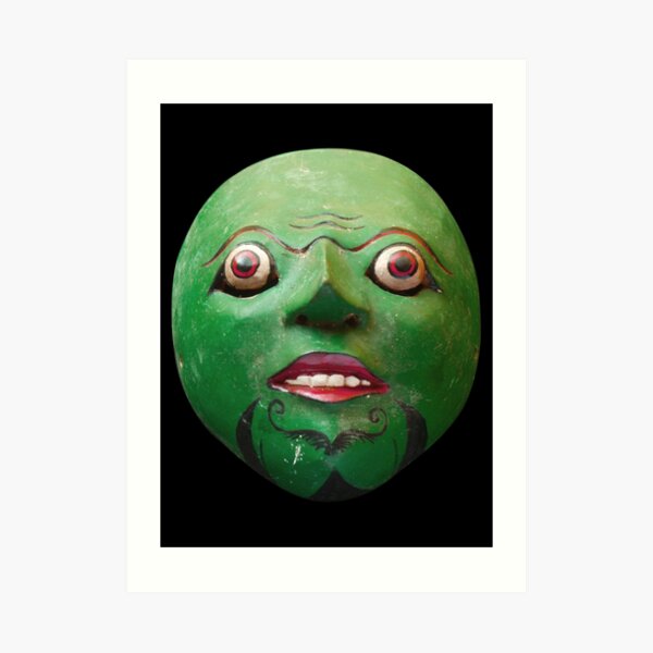 Green - Javanese Mask Art Print