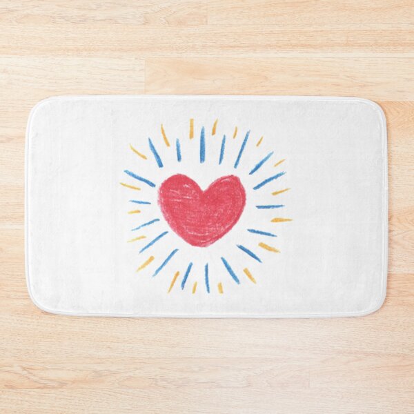Item preview, Heart art design with sunshine rays - crayon scribble art designed and sold by MindChirp.