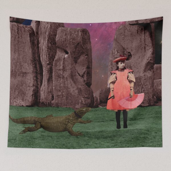 Item preview, The Girl with the Dragon designed and sold by Loveday Funck.