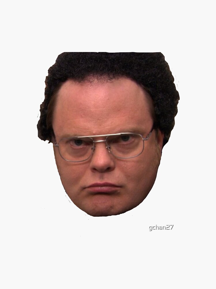 "Dwight Schrute - Stanley Wig" Sticker by gchan27 | Redbubble