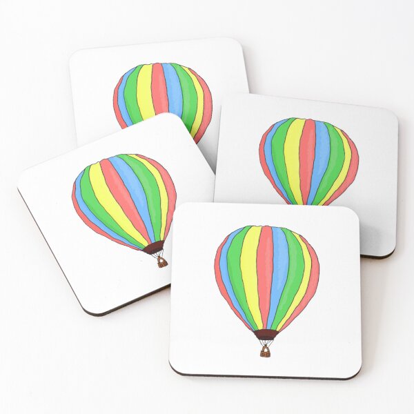Item preview, Colorful hot air balloon art design hand drawing  designed and sold by MindChirp.