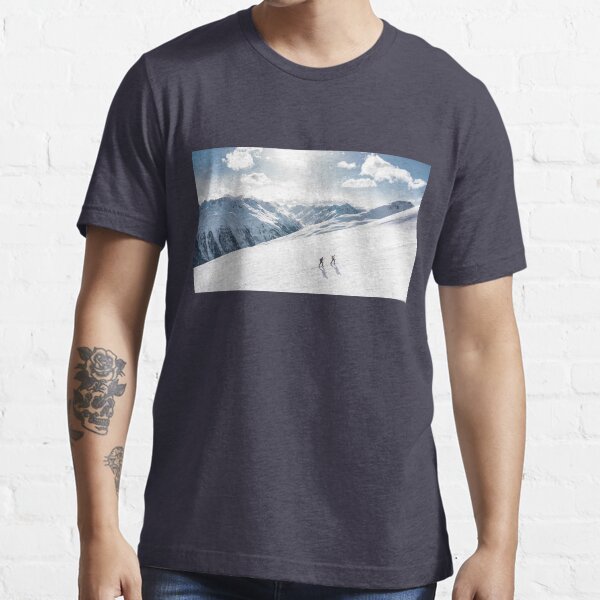 2 hikers in the snow on a mountain. Essential T-Shirt