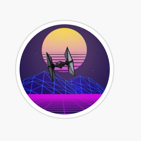 Aperçu de l'œuvre Vaporwave Tie Fighter créée et vendue par SCRD.