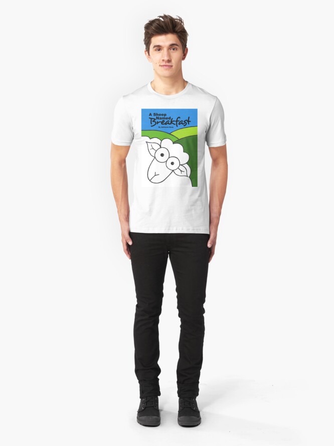 Alternate view of Cover Art - A Sheep Named Breakfast Slim Fit T-Shirt