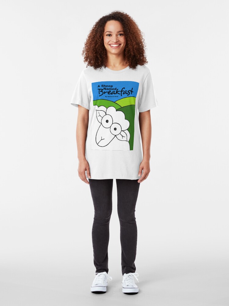 Alternate view of Cover Art - A Sheep Named Breakfast Slim Fit T-Shirt