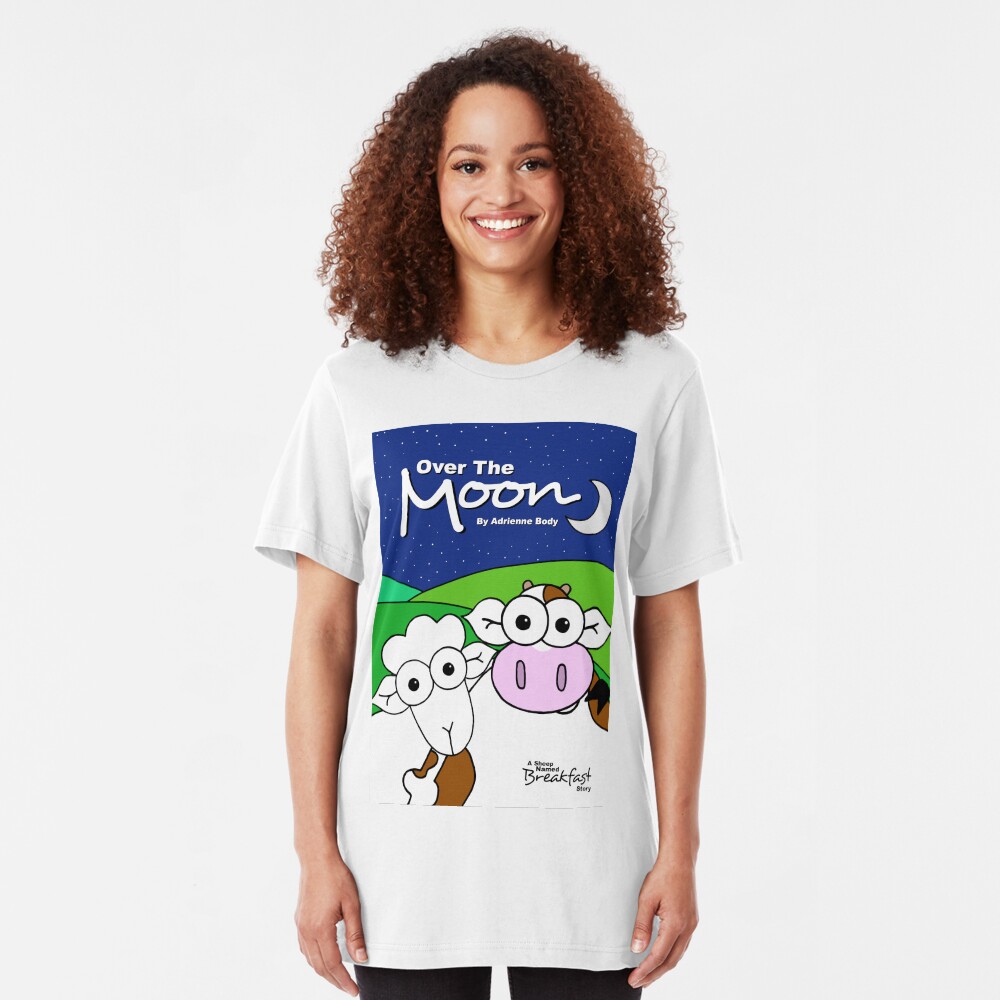 Cover Art - Over The Moon: A Sheep Named Breakfast Story Slim Fit T-Shirt