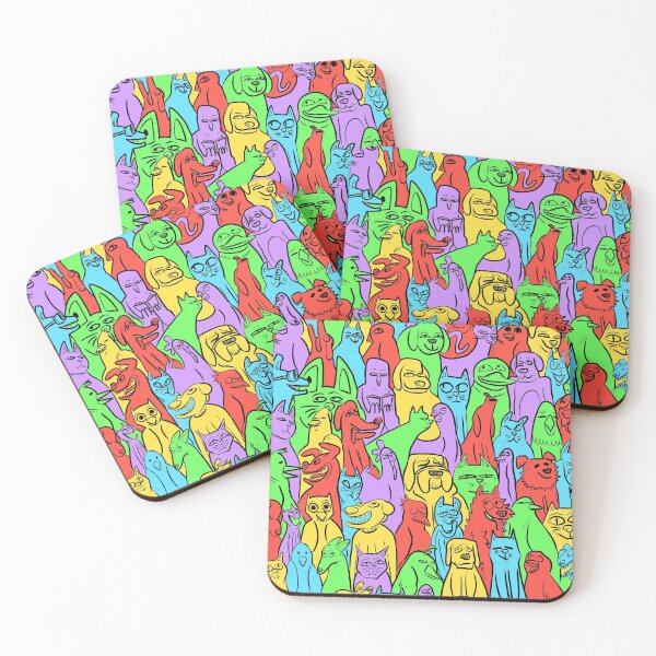 Item preview, Cat Bird Dog Looping - Loud Colors designed and sold by BigWithBugEyes.