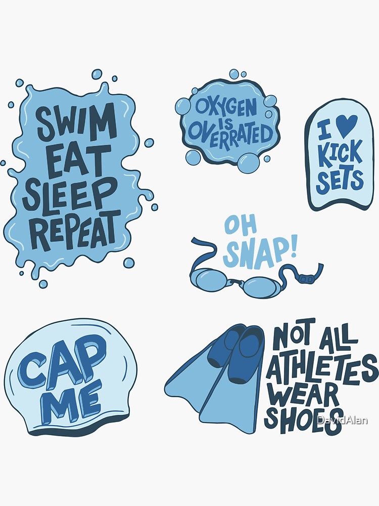 Swimmer Sticker Pack by DavidAlan