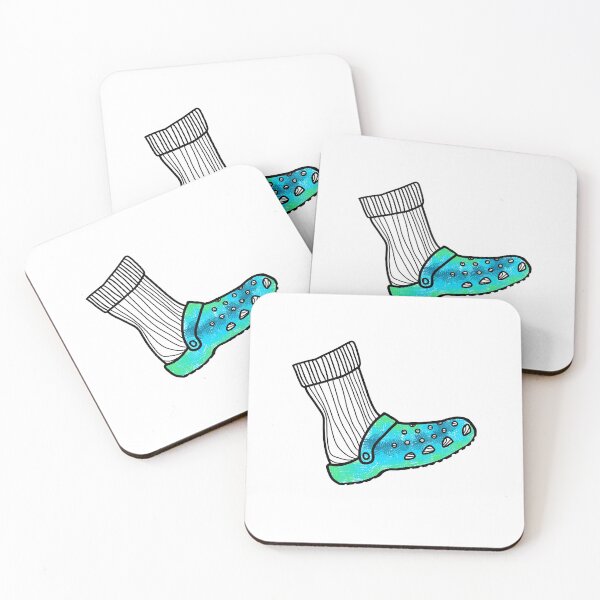 Item preview, crocs'n socks (teal) designed and sold by Link Aino.