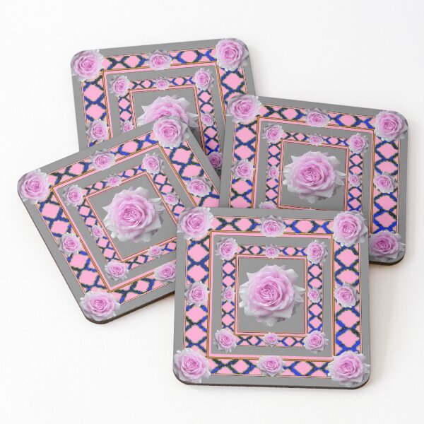Item preview, GREY ART & PINK ROSES ABSTRACT PATTERN designed and sold by sharlesart.
