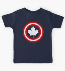 Captain Canada (White Leaf) Kids Tee