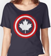 Captain Canada (White Leaf) Women's Relaxed Fit T-Shirt