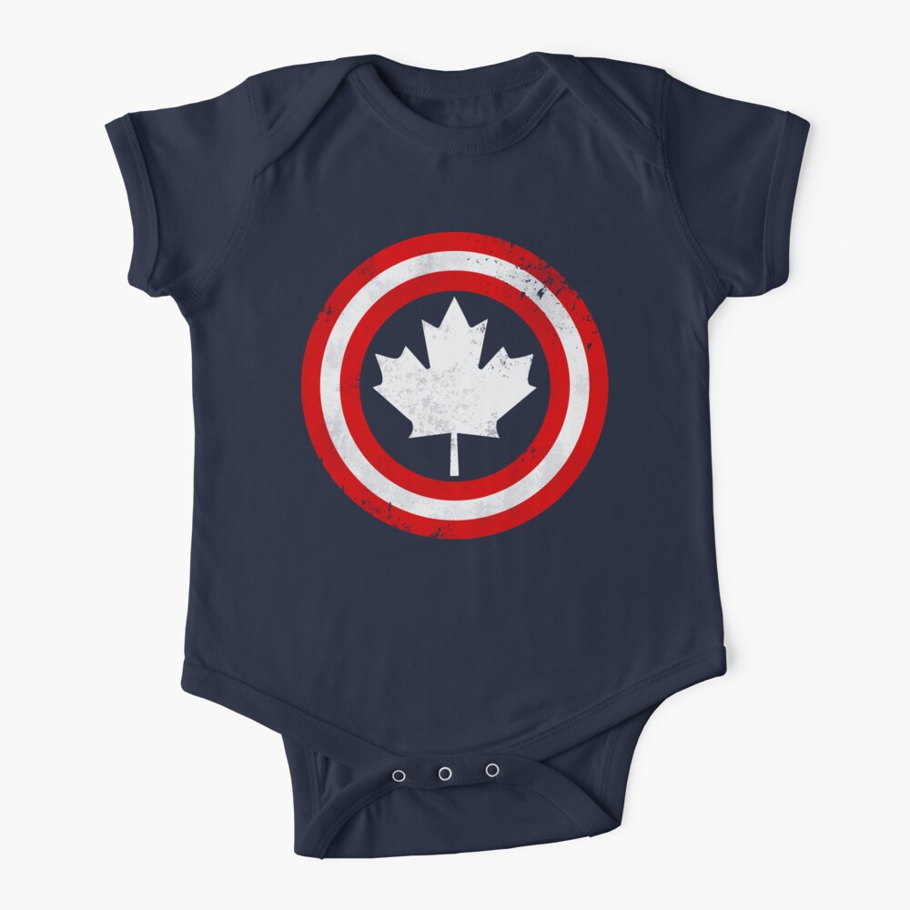 Captain Canada (White Leaf) Baby One-Piece