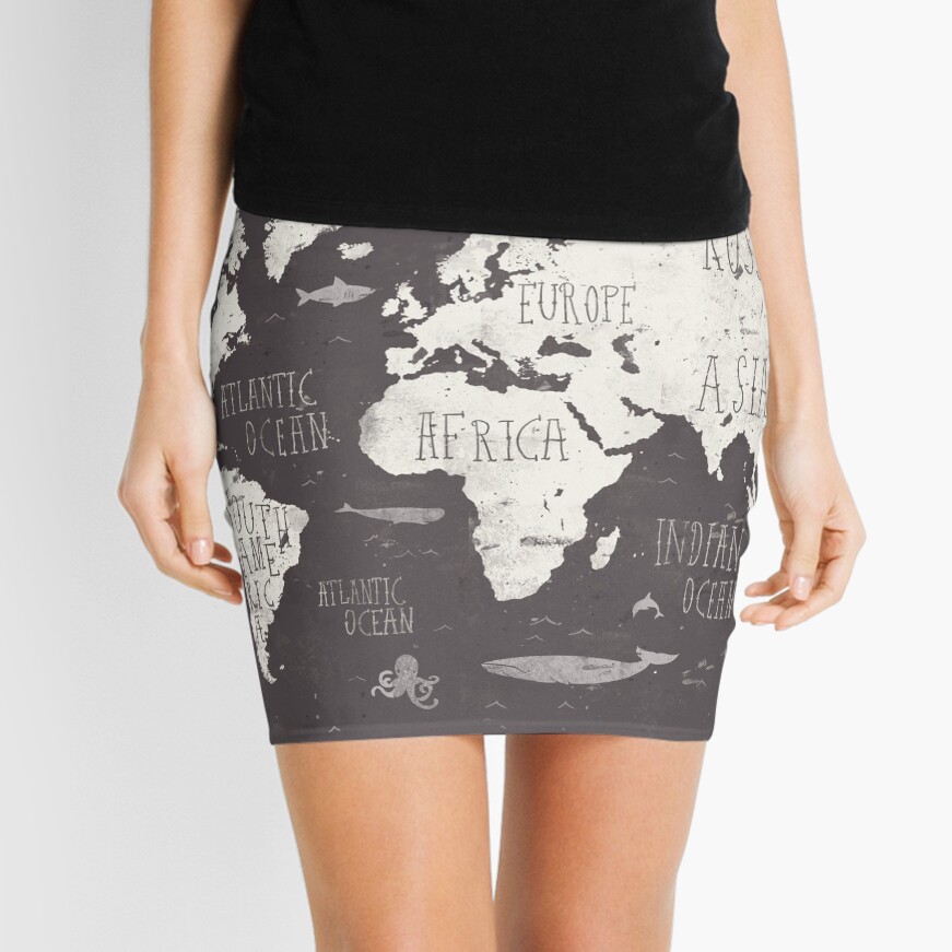 The World Map Mini Skirt