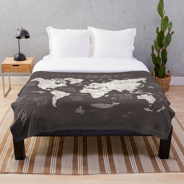 The World Map Throw Blanket