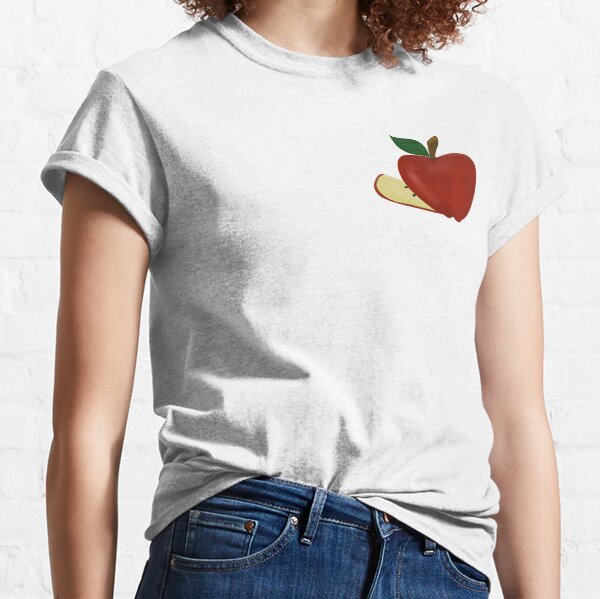 Textured Red Apple Clip Art Classic T-Shirt