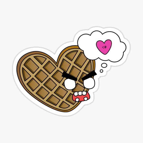 waffle hearts Sticker