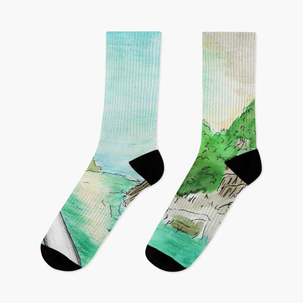 Item preview, Colorful Japanese Island View from the Bridge designed and sold by robinyukiko.