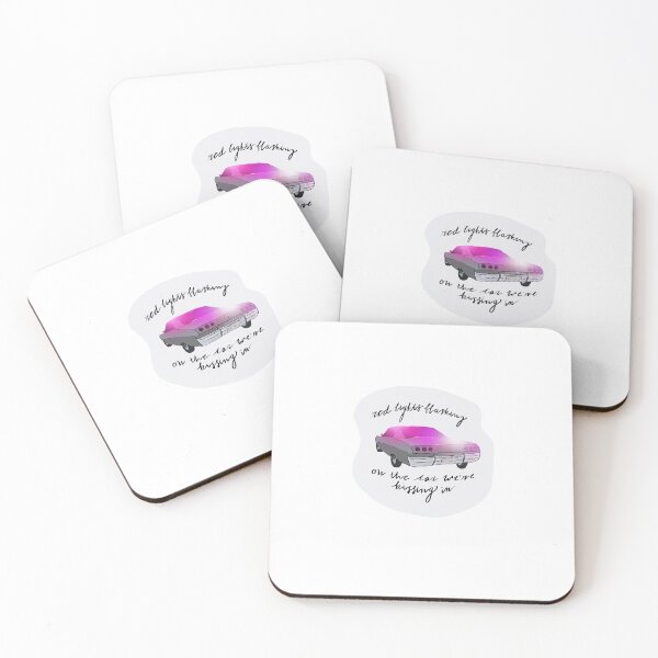 Item preview, Red lights flashing on the car we’re kissing in designed and sold by trinnyjane.