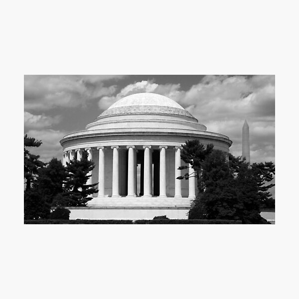 Item preview, Jefferson Memorial 1678 BW designed and sold by Kenshots.