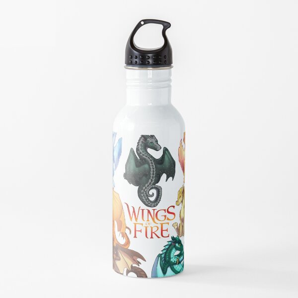 Wings of Fire - Jade Winglet Dragonets: Moonwatcher, Winter, Qibli, Peril, Turtle, Umber, Kinkajou Water Bottle