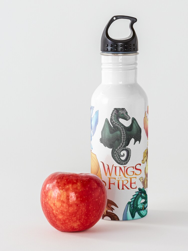 Alternate view of Wings of Fire - Jade Winglet Dragonets: Moonwatcher, Winter, Qibli, Peril, Turtle, Umber, Kinkajou Water Bottle