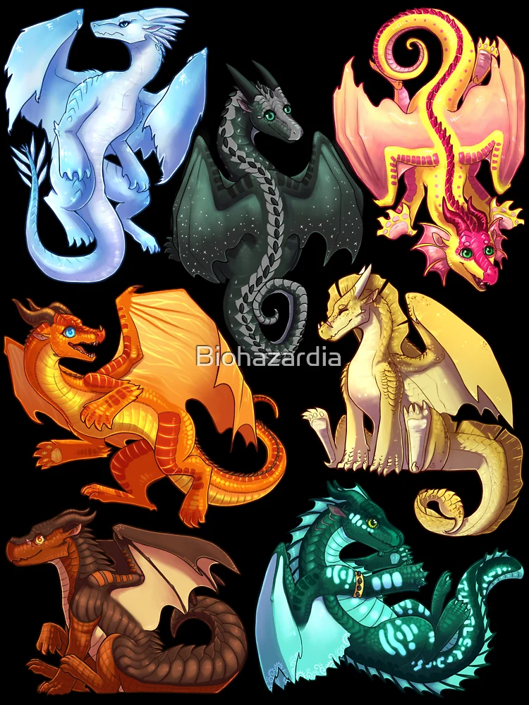 Wings of Fire - Jade Winglet Dragonets: Moonwatcher, Winter, Qibli, Peril,  Turtle, Umber, Kinkajou | Kids T-Shirt