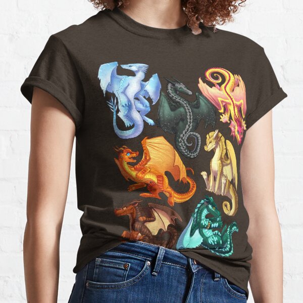 Wings of Fire - Jade Winglet Dragonets: Moonwatcher, Winter, Qibli, Peril, Turtle, Umber, Kinkajou Classic T-Shirt