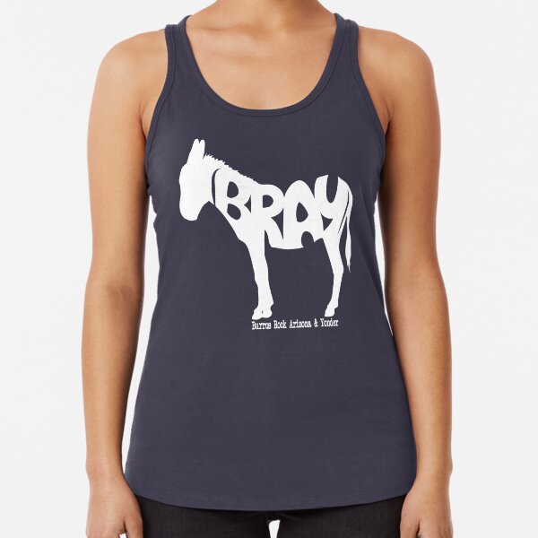 White BRAY Burro Racerback Tank Top