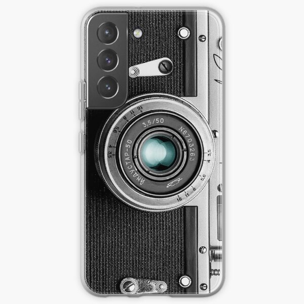Camera with blue lens for funny photographer gift Samsung Galaxy Soft Case