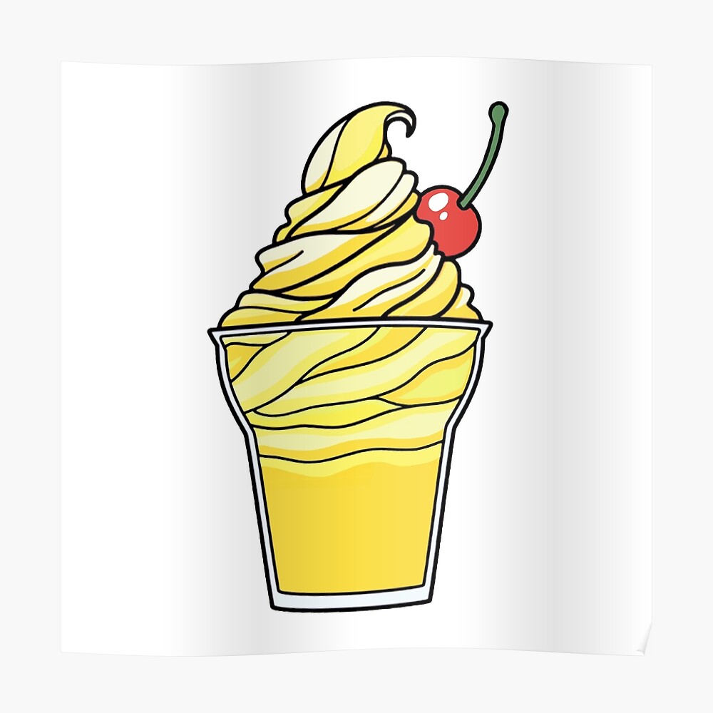 Dole Whip With Cherry Sticker Sticker By Lovelylara Redbubble