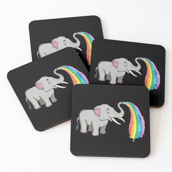 Item preview, Elephant rainbow elephant wildlife gift designed and sold by redshirtz.