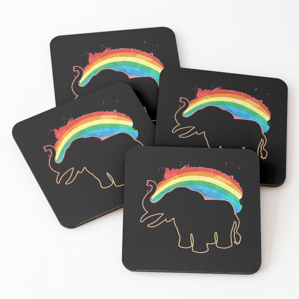 Item preview, Rainbow elephant elephant wildlife gift designed and sold by redshirtz.