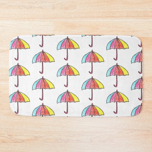 Item preview, Rain Umbrella crayon art design designed and sold by MindChirp.