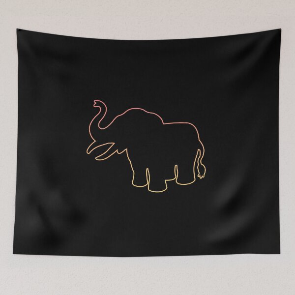 Item preview, Elephant silhouette elephant wildlife gift designed and sold by redshirtz.