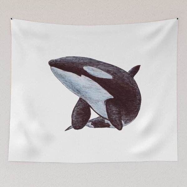 Item preview, Nalani the Killer Whale Scribble Drawing designed and sold by ArtyOrca.