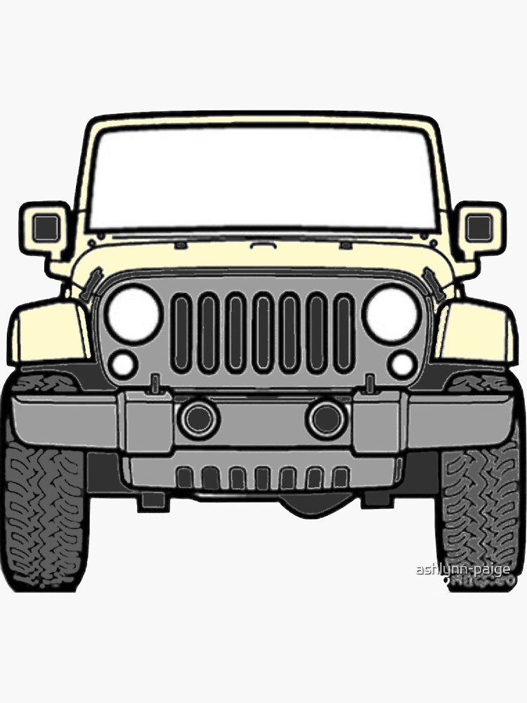 "pastel yellow jeep" Sticker for Sale by ashlynnpaige Redbubble
