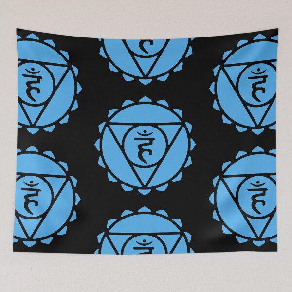 Item preview, The Throat Chakra Vishuddhi Blue Yoga Reiki Meditation Symbols designed and sold by Michallandsberg.