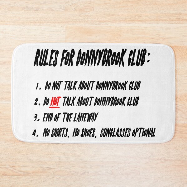 Item preview, Rules for Donnybrook Club (Black) designed and sold by SFXmedia.