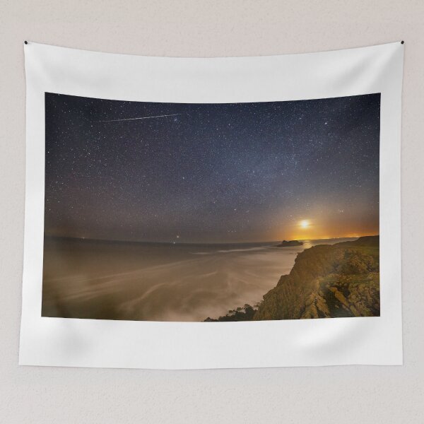 Item preview, The Moon over Worms Head, Rhossili at Night designed and sold by Dan Santillo.