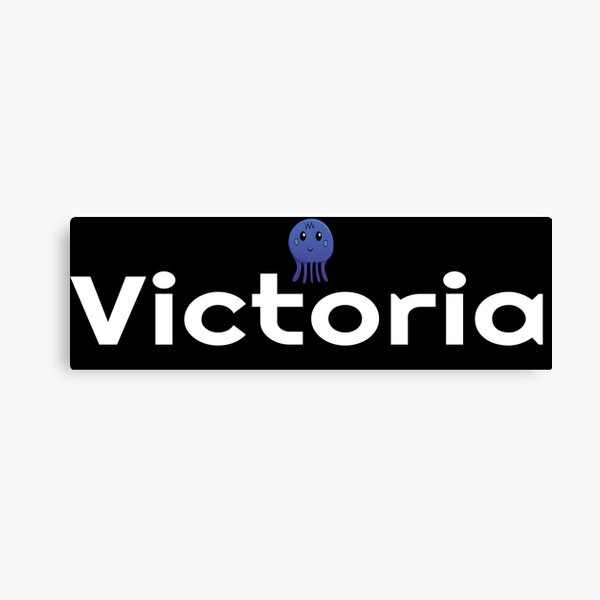 Victoria Pulpo Calamar Lindo Mi Nombre Nombre Victoria Lienzo