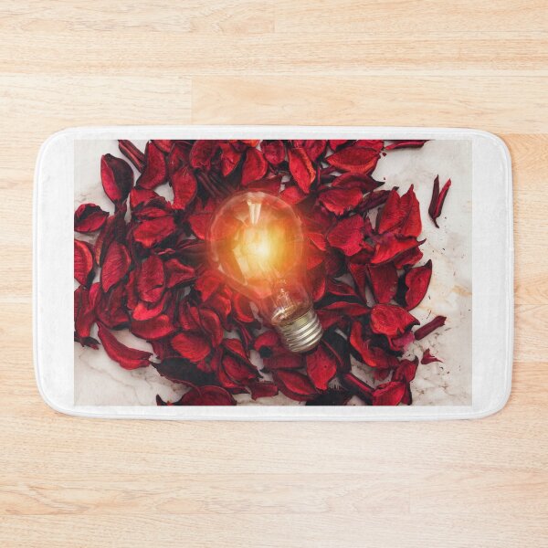 Item preview, light bulb on dried petals flowers, Creative idea, Inspiration, New idea and Innovation concept designed and sold by sigoisette.