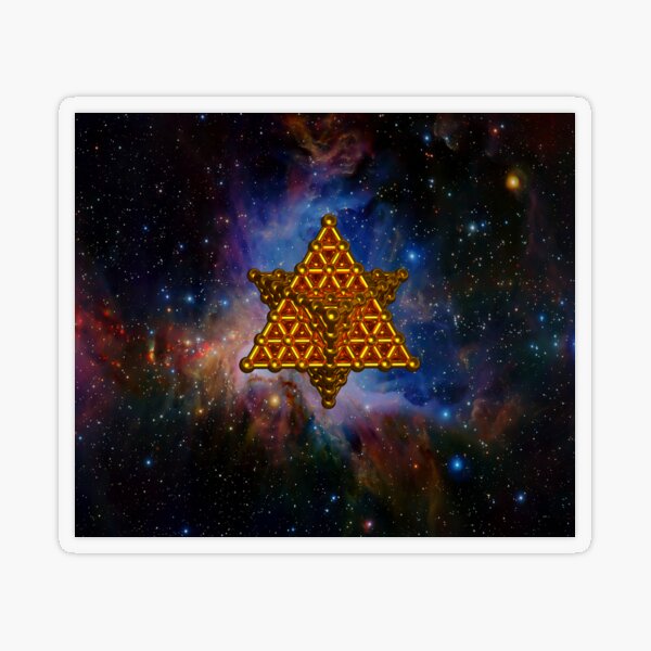 Merkaba Matrix Transparent Sticker