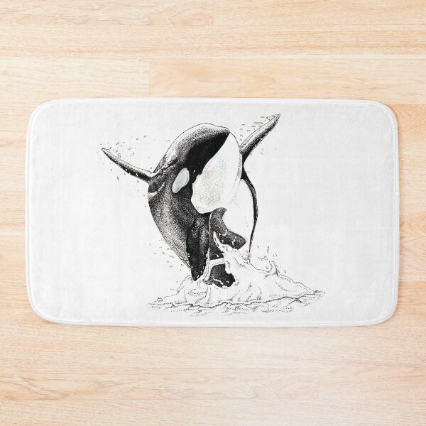 Item preview, Pointillism Killer Whale Drawing designed and sold by ArtyOrca.