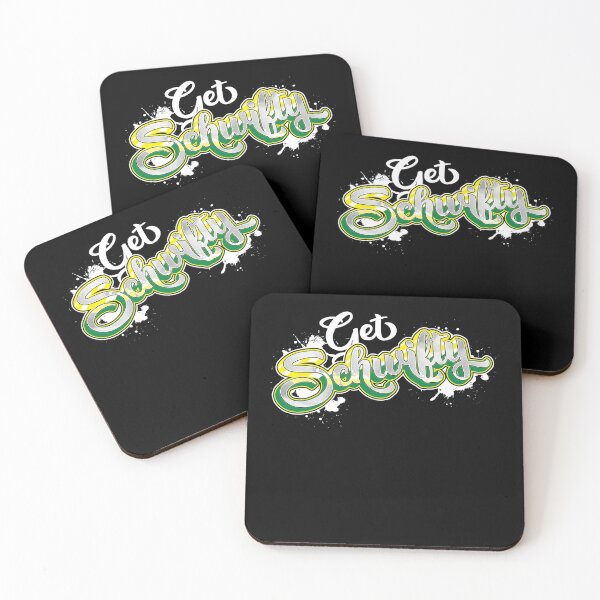 Get Schwifty Green Classic Script Paint Urban Coasters (Set of 4)