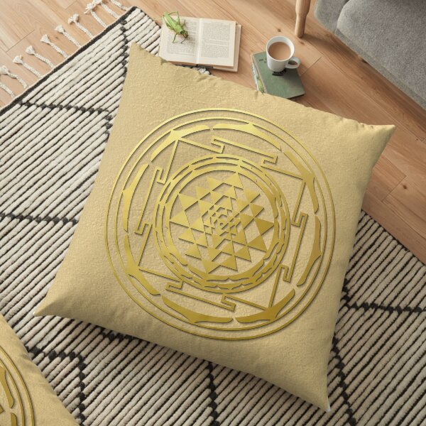 Sri Yantra sacred geometry mandala healing protection amulet Floor Pillow