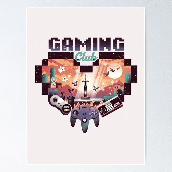 Poster Encadré: Gaming - Gamers Do It All Night (61x91 cm), Cadre  Plastique, Rouge - Achat & prix