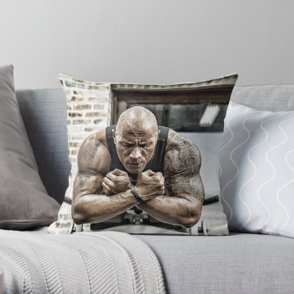 dwayne johnson Throw Pillow