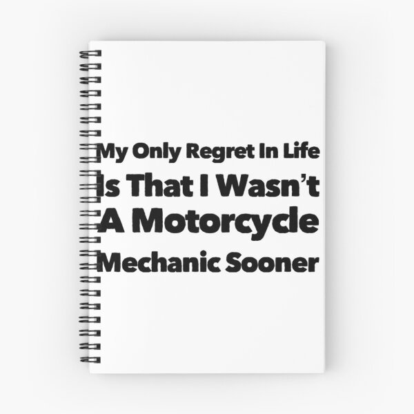 Item preview, My Only Regret In Life Is That I Wasn't A Motorcycle Mechanic Sooner Black Text designed and sold by TWMBDesigns.